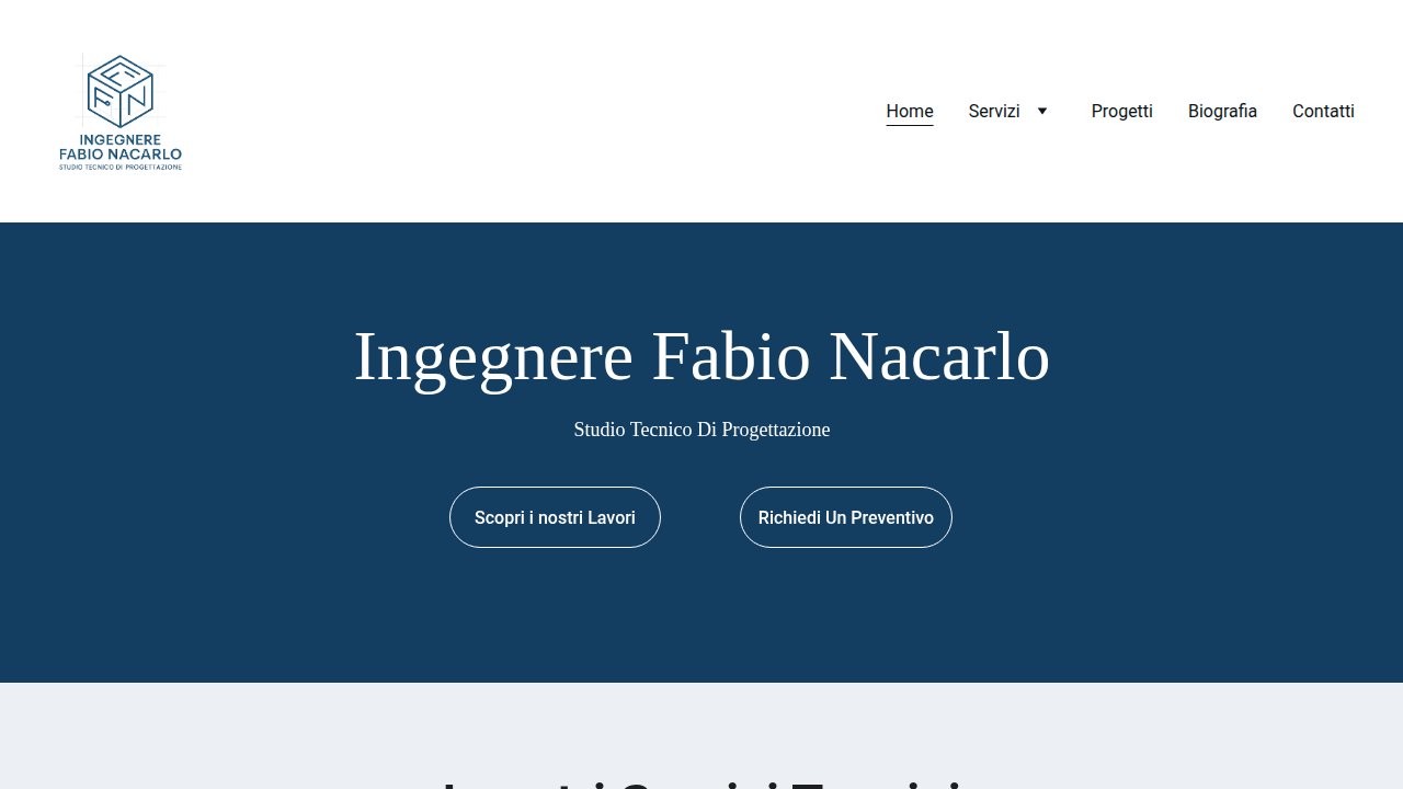 Ing. Fabio Nacarlo — Progettazione Impianti — screenshot principale